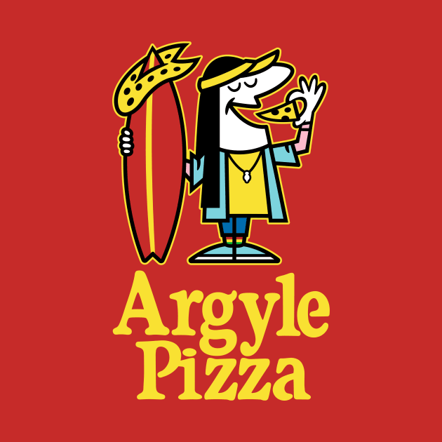 Argyle Pizza - Red Shirt by demonigote