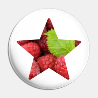 Raspberry Fruit Star Pin