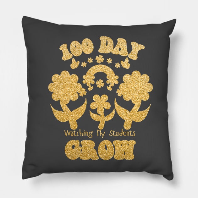 100 days smarter for girls boys kids Pillow by Emouran