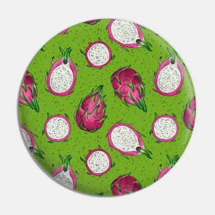 Red dragon fruit on green Pin