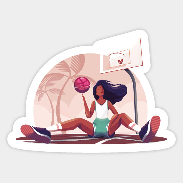 Penelope Basketball Girl Basketball Sticker Teepublic Uk