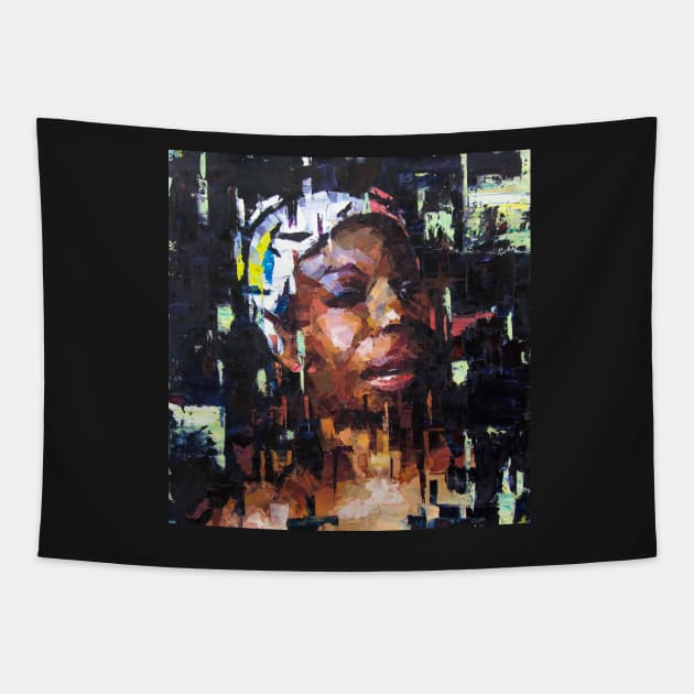 Solitude - Nina Simone Tapestry by khairzul