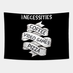 Daily Necessities, Coffee, video games, pizza Tapestry