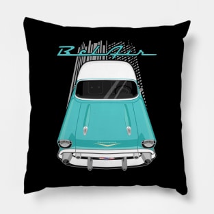 Chevrolet Bel Air 1957 - pinecrest green and white Pillow