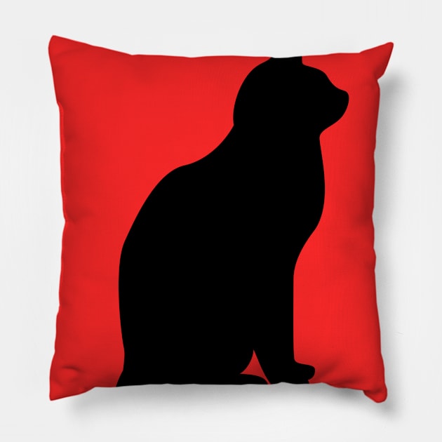 kitty cat Pillow by Times6ix