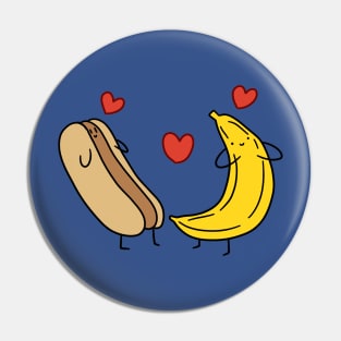 Hotdog and Banana Love Pin