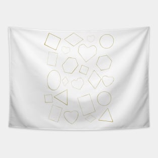 golden Geometric shapes pattern Tapestry