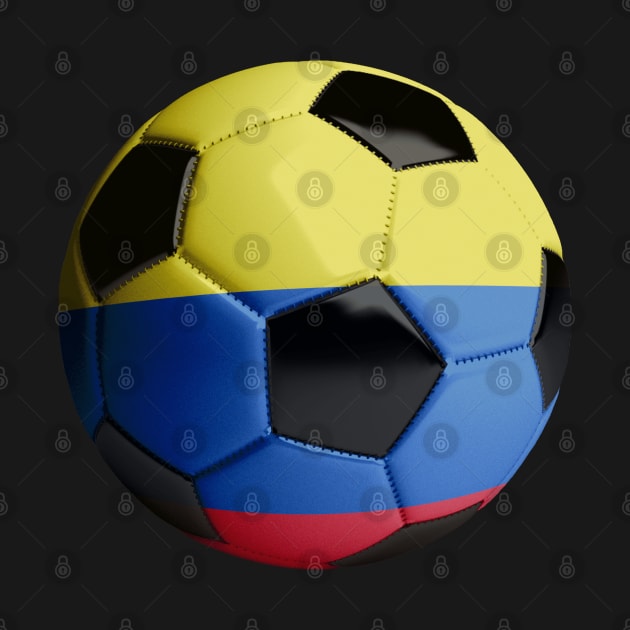 Colombia Flag Soccer Ball by reapolo