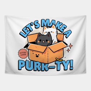 Let's Make a Purr-ty! For kitties lovers Tapestry