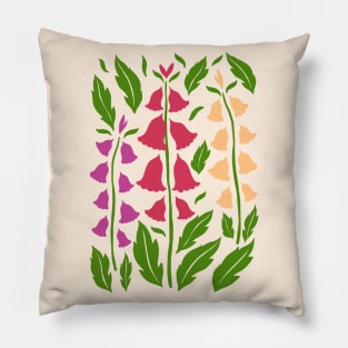 Foxglove Flowers Pillow