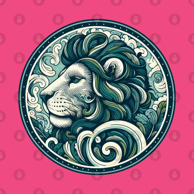 "Leo Royalty: Cosmic Elegance"- Zodiac Horoscope Star Signs by stickercuffs