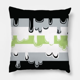 Dripping Agender Pride Pillow