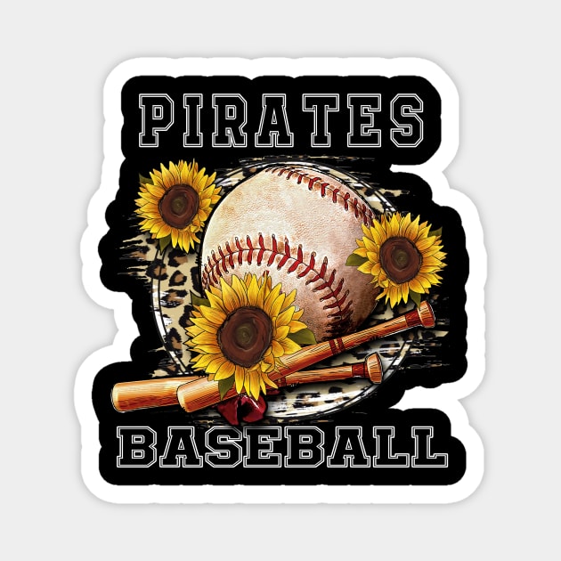 Awesome Baseball Name Pirates Proud Team Flowers Magnet by QuickMart