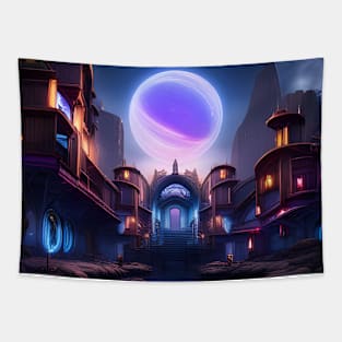 Orb in a Mystical City Tapestry