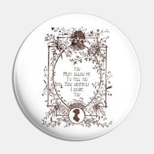 Jane Austen Pride And Prejudice Quote Mr. Darcy Proposal - literature quote Pin