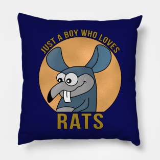 Just a Boy Who Loves Rats Pillow