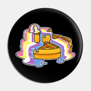 Bigender Pride Waffles LGBT Pin