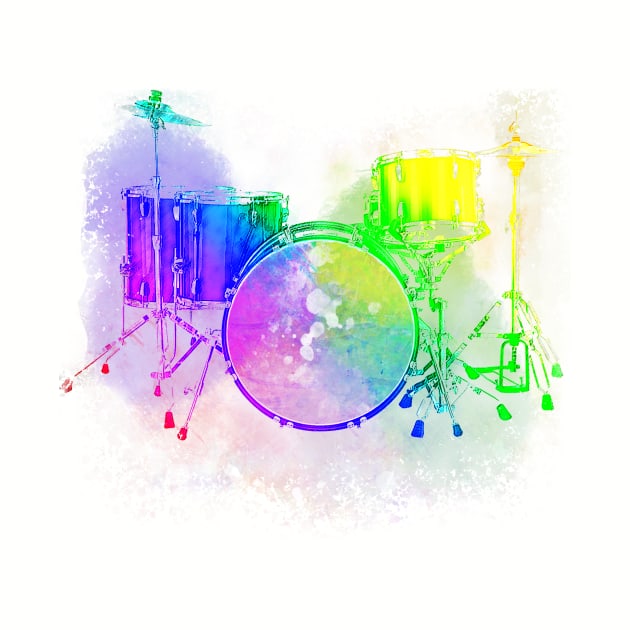 Rainbow Drumset by llspear