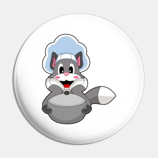 Cat Chef Cooking pot Pin