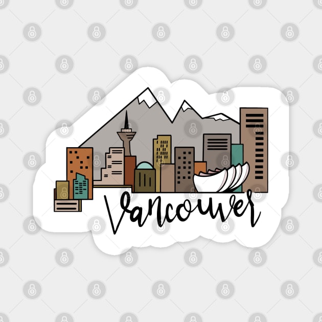 Vancouver skyline Magnet by Pizzafairy 