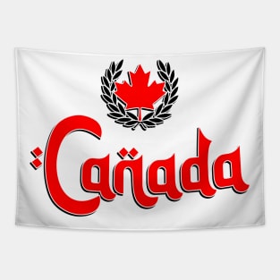 Canada soccer fans tshirt Tapestry