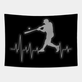 Baseball Heartbeat Elevated Heart Beat Clean Hit Tapestry