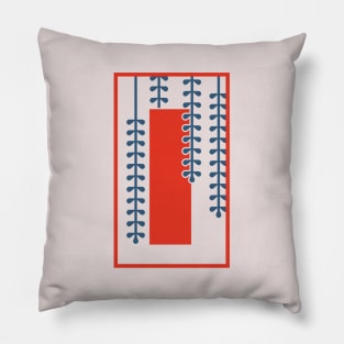 Wisteria and Red Tanzaku Pillow