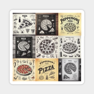 Pepperoni Pizza Patent Blueprints Magnet