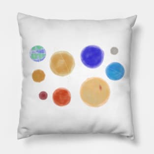 Watercolor Solar System Pillow