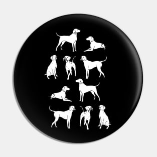 German dog white silhouette art design  #2 Pin