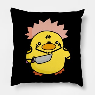 Sukuna Cursed Duck with knife! Pillow