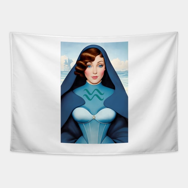 Aquarius Girl Tapestry by PurplePeacock