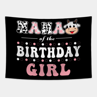 Nana Of Birthday Girl Farm Animal Bday Party Celebrations Tapestry