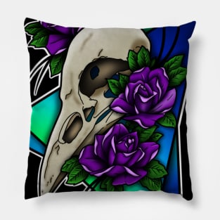 Raven skull Pillow