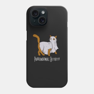 Purranormal Cativity Funny Horror Movie Sheet Ghost Parody for Cat Lovers Phone Case