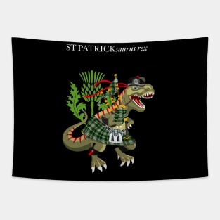 Clanosaurus Rex ST. PATRICKsaurus rex Plaid St Patrick St Patrick’s Day Scotland Ireland Family Tartan Tapestry