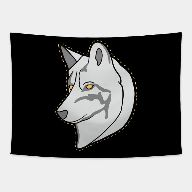 Wolf Glowing in the Dark Tapestry by isstgeschichte