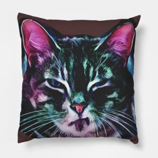 angry cat Pillow