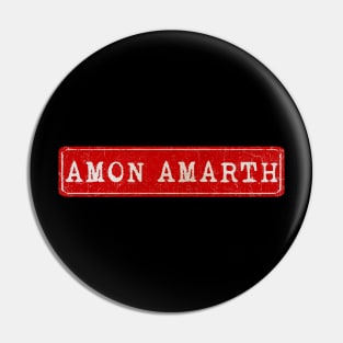 vintage retro plate Amon Amarth Pin