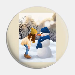 Dabbing Snowman T Shirt Christmas Pin