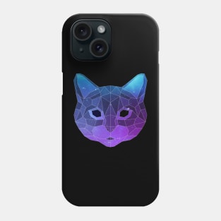 Galaxy Cat Geometric Animal Phone Case