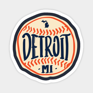 Detroit Michigan Hand Drawn Script Design Magnet