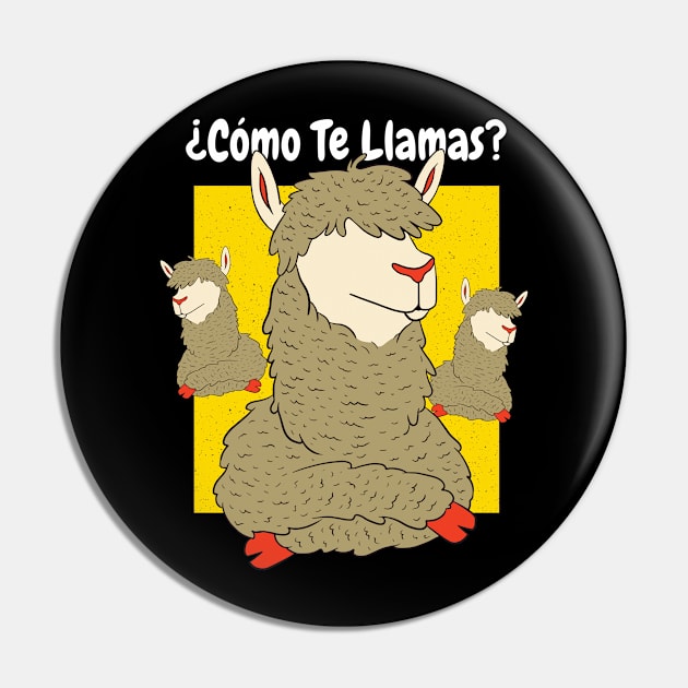 Como te llamas? Funny Maestra Spanish Teacher Art Pin by USProudness