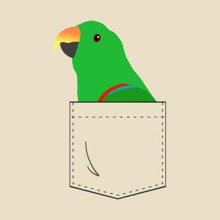 Eclectus Male Parrot In Your Front Pocket T-Shirt