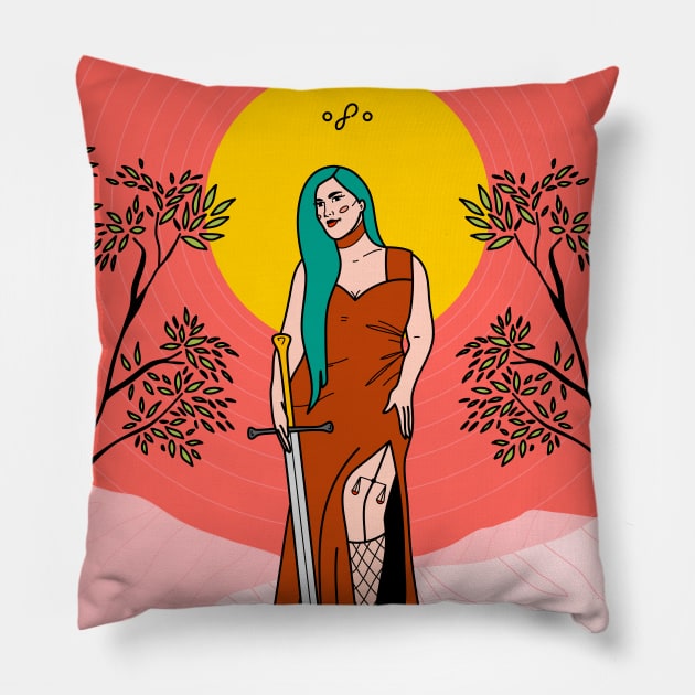 Tarot - Justice Pillow by magyarmelcsi