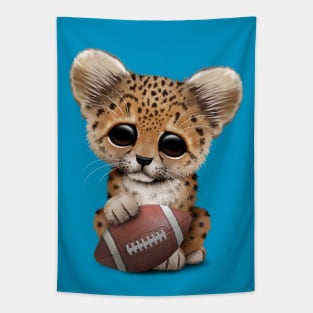 Leopard Cub Playing With Football Tapestry