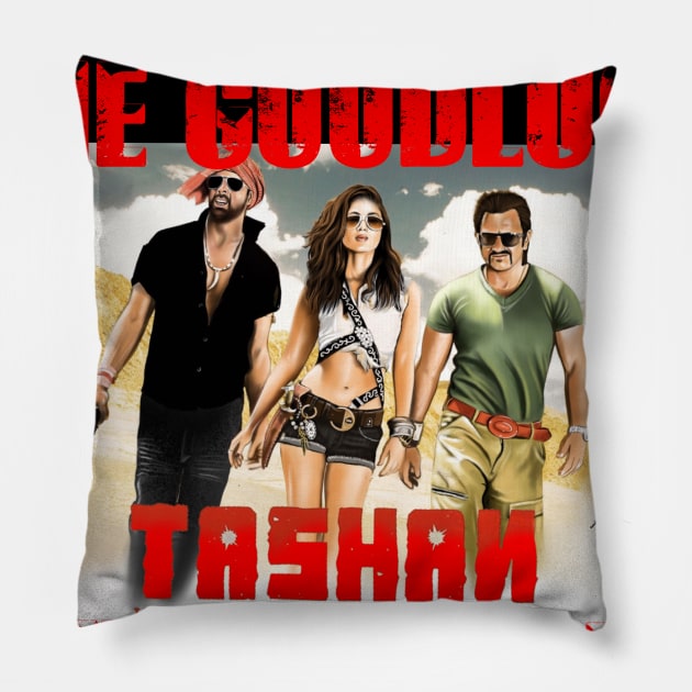 Tashan movie painting Pillow by SAN ART STUDIO 