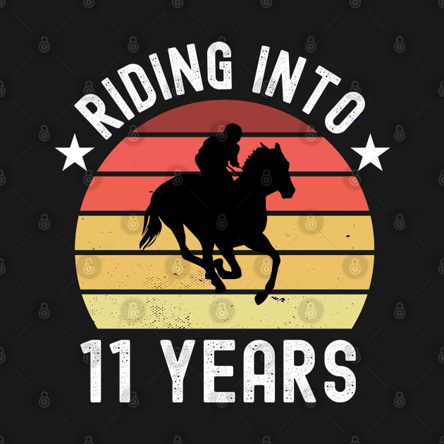 Riding into 11 Years horse gifts for 11 year old birthday by madani04