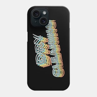 Dry Cleaning Retro Typography Faded Style Phone Case
