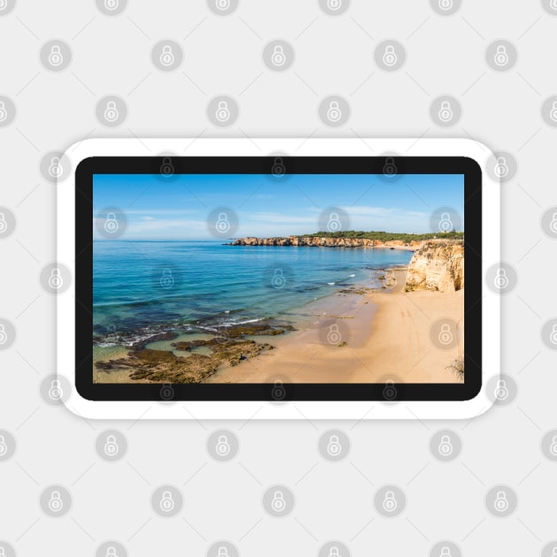 Praia da Rocha in Portimao, Algarve Magnet by homydesign